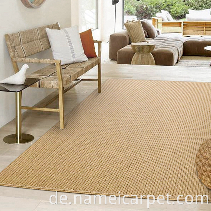 Jute Hemp Braided Wovencarpet Area Rug Floor Mats